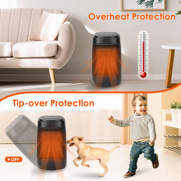 1500W Personal Oscillating Portable Electric Space Heater Personal Fan Ceramic Heater