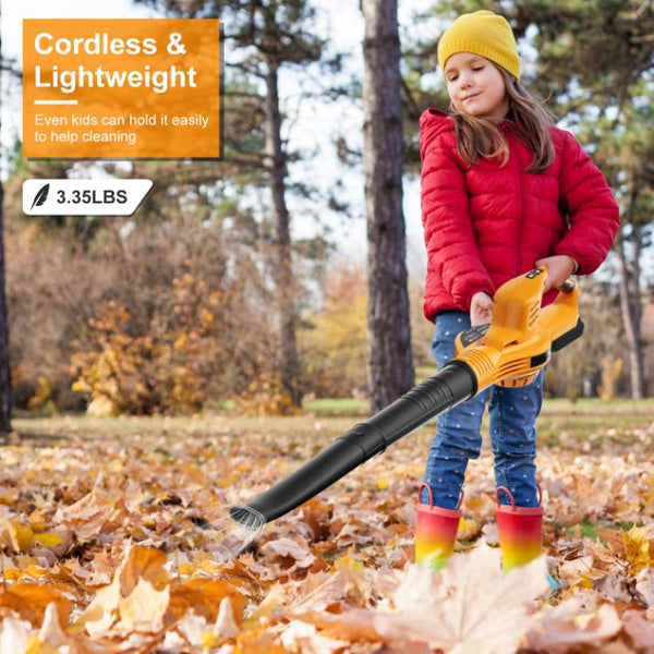 Cordless Leaf Blower Handheld Electric Battery Powered Air Blower Max 124MPH