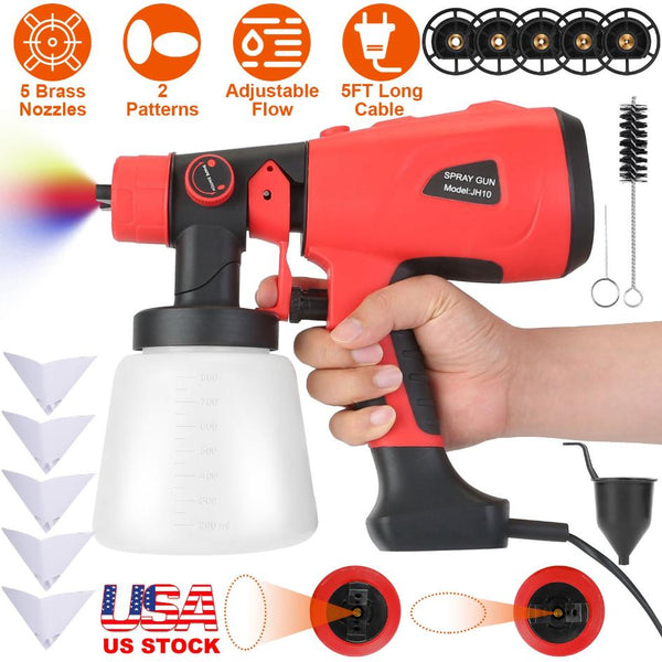Electric Paint Sprayer HVLP Spray Painting Gun Adjustable Handheld Painter