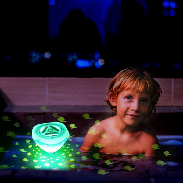 2Pcs Underwater Floating LED Light Colorful Fish Pattern 6 Lighting Modes Pool Lamp IP67 Waterproof Decorative Battery Powered Lights 80000Hrs Lifespan
