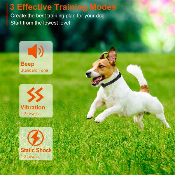 Dog Training Collar Wireless Fence Pet Beep Vibration Electric Shock Fence System 990FT Radius