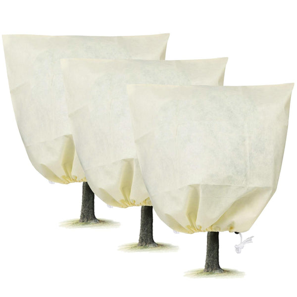 3Pcs Winter Plant Cover Bags Plant Freeze Protector Reusable Frost Blanket 32.67x43.3in