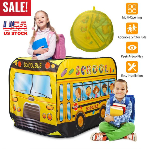 Fire Truck Pop Up Kids Play Tent Children Baby Play House Indoor Outdoor Use