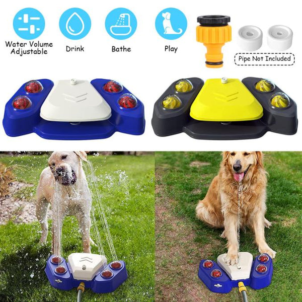 Step-on Activated Dog Water Fountain Automatic Pet Water Dispenser Sprinkler Drinking Shower