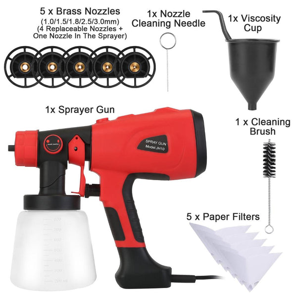 Electric Paint Sprayer HVLP Spray Painting Gun Adjustable Handheld Painter