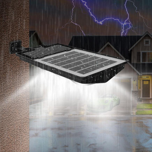 Solar Powered Wall Light 252 LED Beads PIR Motion Sensor Lamp Outdoor IP65 Waterproof with Remote Control for Garage Front Door Garden Pathway