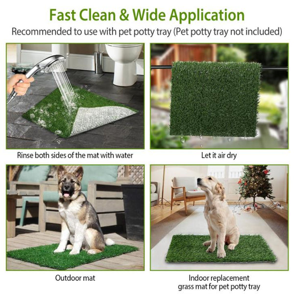 Grass Mat For Pet Potty Tray Dog Pee Grass Turf Pad Fast Drainage Easy Cleaning