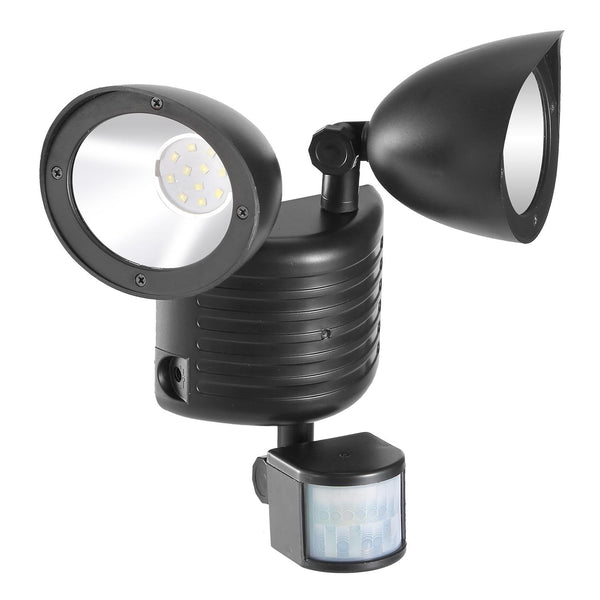 Outdoor Entryway Security Light Motion Sensor 360° Rotatable Dual Heads Solar Wall Light