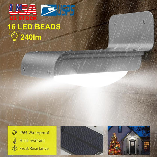 Solar Wall Lights Outdoor 16LEDs Stair Lamps Motion Sensor Night Lamps Wall Mount