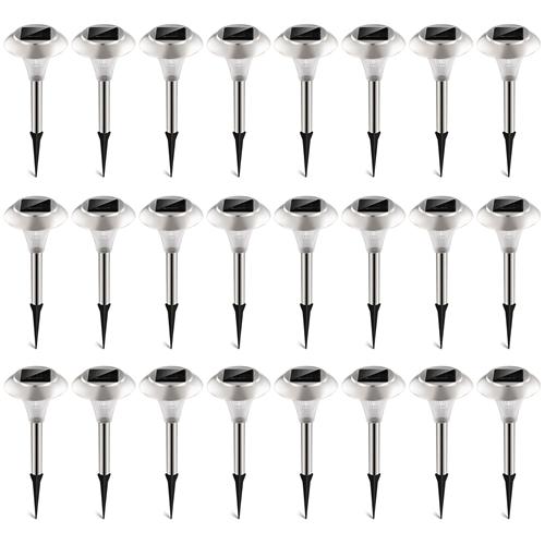 24 Pack Solar Garden Lights Outdoor Waterproof Solar Path Lights Lamps Driveway Walkway