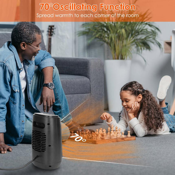 1500W Personal Oscillating Portable Electric Space Heater Personal Fan Ceramic Heater