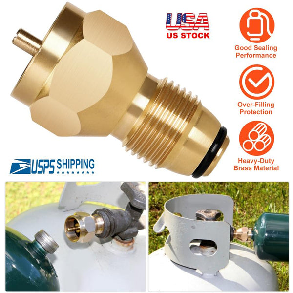 Propane Tank Refill Adapter 1Lb LP Gas Cylinder Tank Coupler Heater Solid Brass