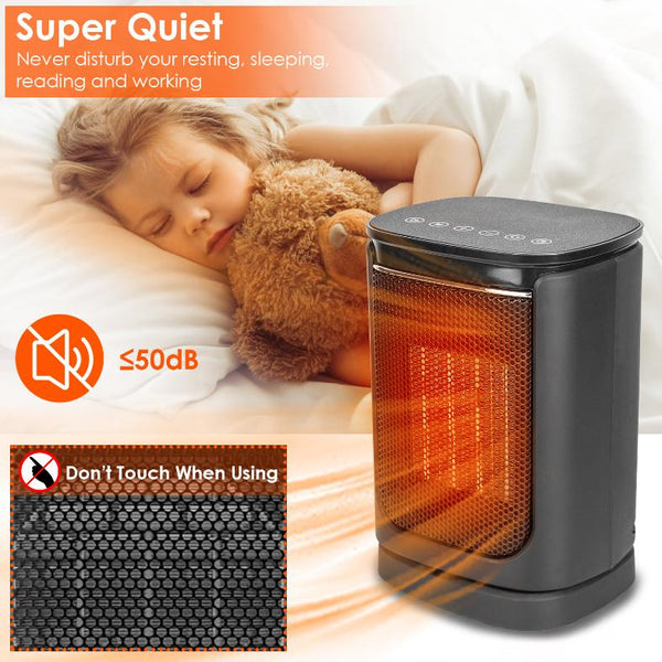 1500W Electric Space Heater Ceramic Heater Fan Oscillating Heating Fan with 3 Modes