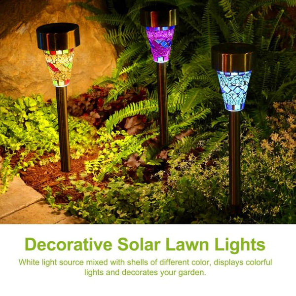 6 Pack Solar Garden Lights Outdoor Solar Pathway Lights Water-resistant Landscape Lights