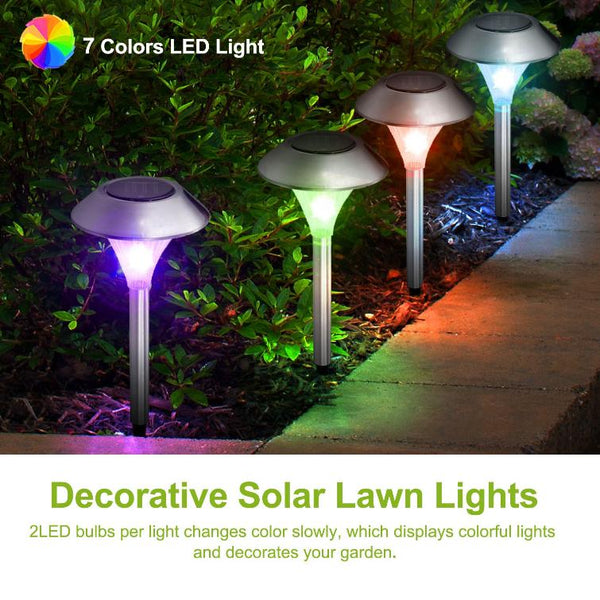 24 Pack Solar Garden Lights Outdoor Waterproof Solar Path Lights Lamps Driveway Walkway