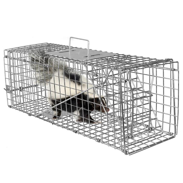 Humane Trap Cage Catch Release Live Small Animal Rodent Cage Collapsible Metal Wire