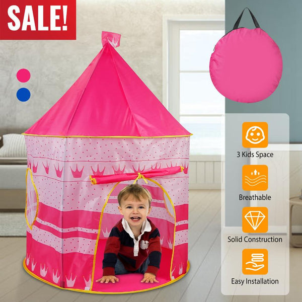 Kids Play Tent Foldable Pop Up Children Baby Play House Castle Indoor Outdoor Use