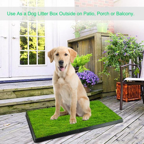 Dog Potty Training Artificial Grass Pad Pet Cat Toilet Trainer Mat Tray Turf Small Medium Dogs