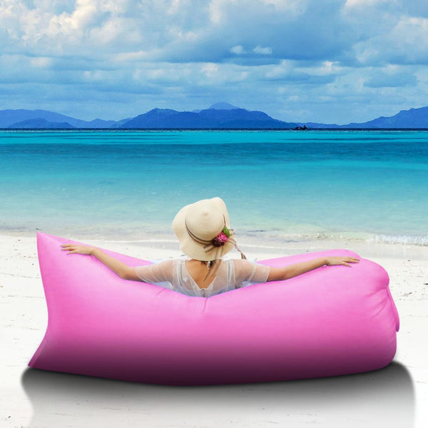Inflatable Lounger Air Sofa Lazy Bed Sofa Portable Bag Water-Resistant Lake Beach Camping