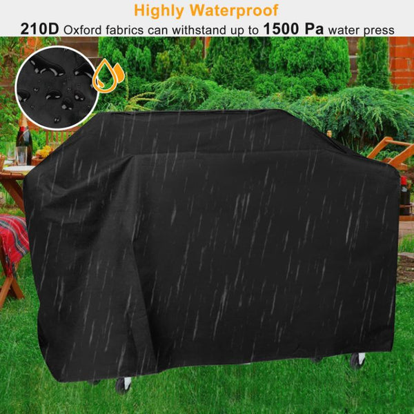 BBQ Grill Cover Weather Resistant Outdoor Barbeque UV Resistant Adjustable Straps 57-inch