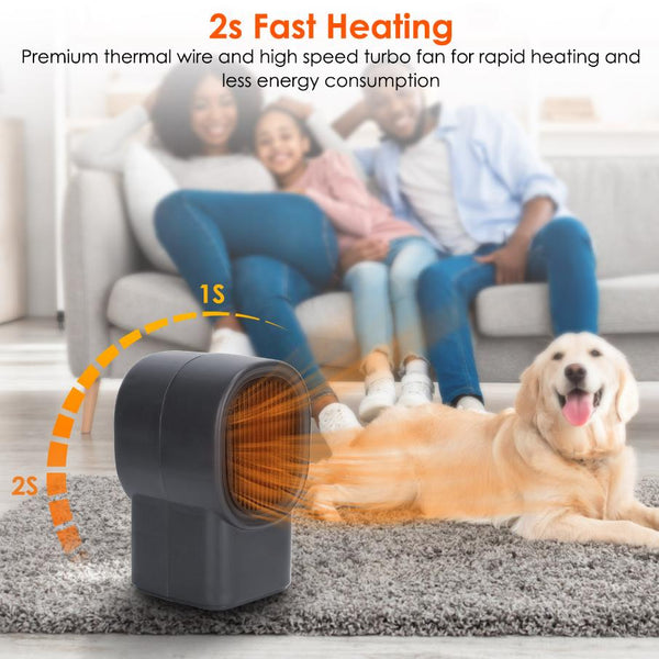 500W Portable Electric Space Heater Mini Fan Heater Personal Small Space Heater