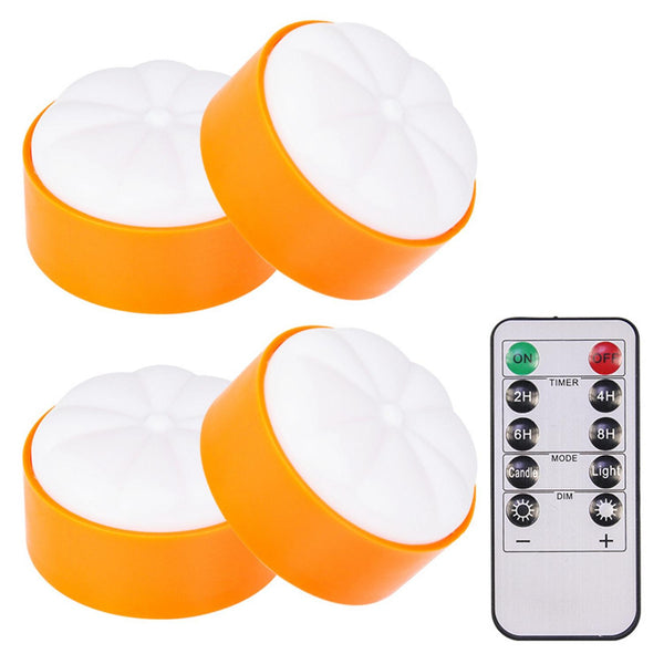 4 Pack Halloween LED Pumpkin Lights Battery Operated Decoration Lights Remote Control