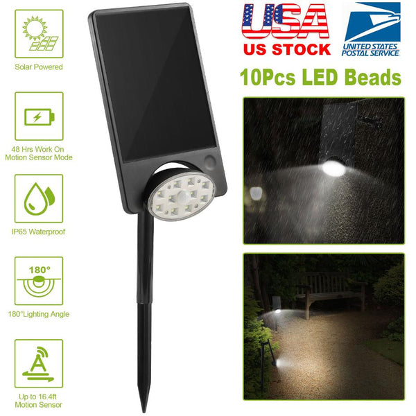 Solar Spotlights Outdoor Landscape Lights 120° Motion Sensor Lamps Garage Garden Door