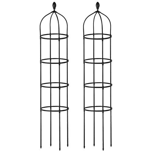 2 Pack Garden Plant Towers Trellis Obelisk 5.9FT for Climbing Plants Flower Vegetable Vine Support