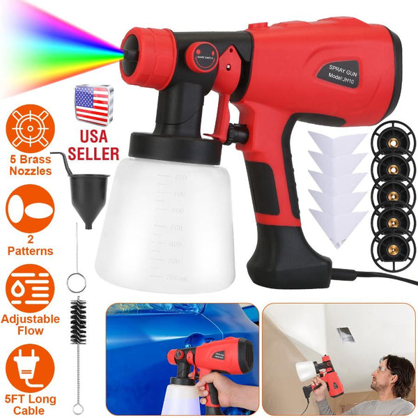 Electric Paint Sprayer HVLP Spray Painting Gun Adjustable Handheld Painter