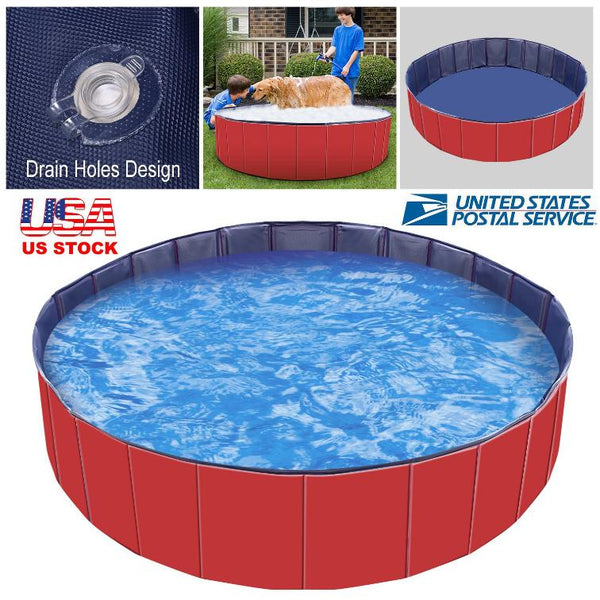 5FT Pet Swimming Pool PVC Kiddie Baby Dog Swim Pool Bathing Tub Playmat Kids Pools