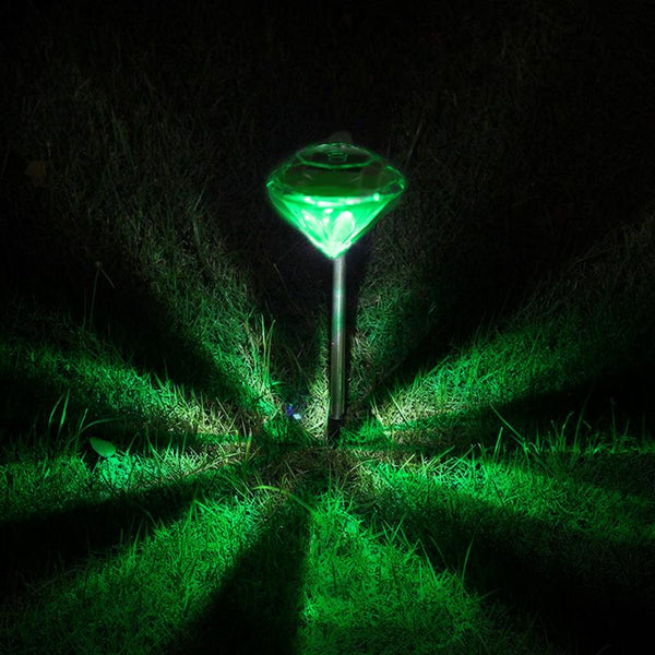 4Pcs Solar Garden Light Outdoor LED Lights 7-Color Changing Waterproof Pathway Stakes