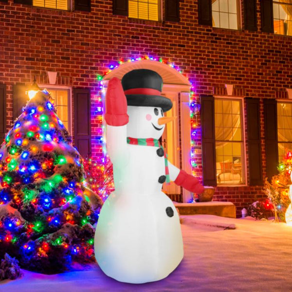 7.9FT Christmas Inflatable Giant Snowman Blow-up Light-up LED Lights Outdoor Yard