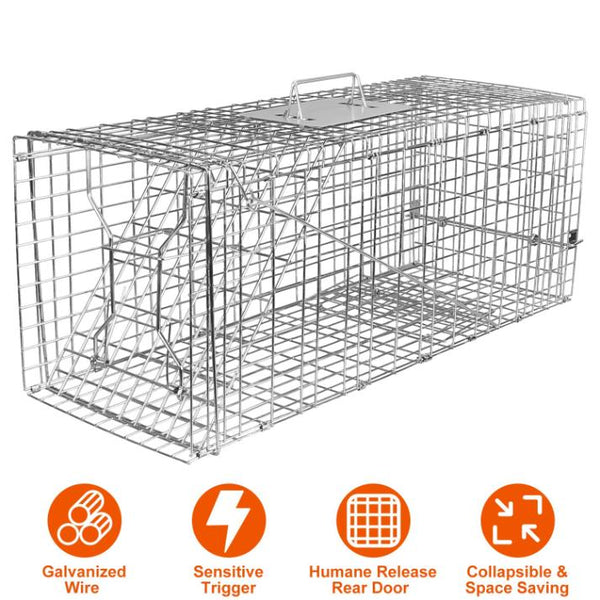 Medium Size Humane Trap Cage Catch Release Live Animal Rodent Cage Collapsible