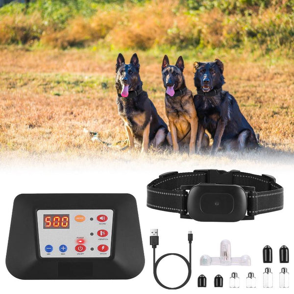 Dog Training Collar Wireless Fence Pet Beep Vibration Electric Shock Fence System 990FT Radius