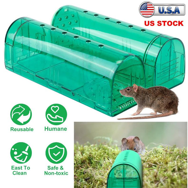 2Pc Reusable Humane Mouse Trap Live Catch Release Cage Animal Pest Rodent Capture