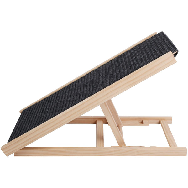 Foldable Wooden Dog Ramp Non Slip  Heights Adjustable Pet Cat Ramp Couch Car SUV