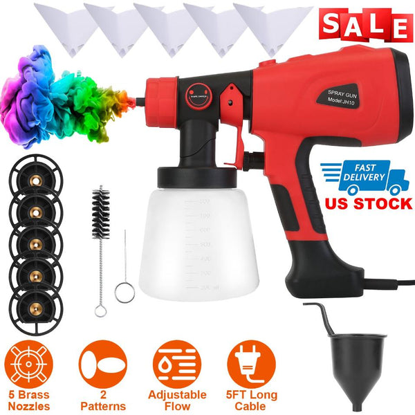 Electric Paint Sprayer HVLP Spray Painting Gun Adjustable Handheld Painter