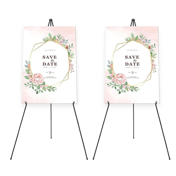 2 Pack Easel Stand A Frame Tripod for Display Iron Alloy Wedding Poster Art Drawing Meeting
