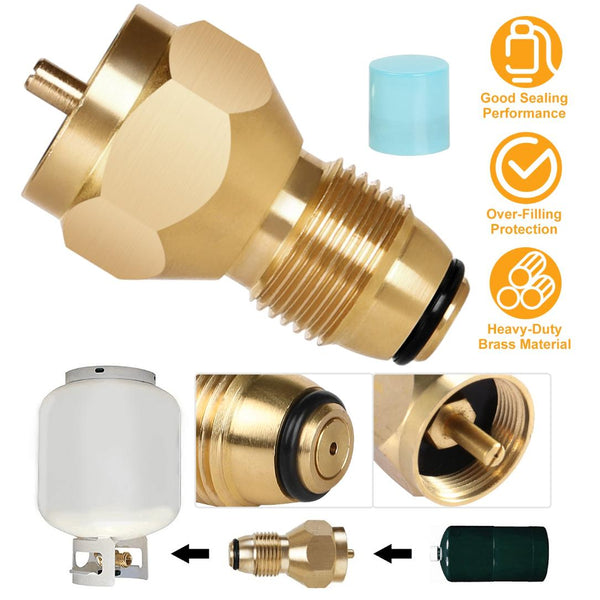 Propane Tank Refill Adapter 1Lb LP Gas Cylinder Tank Coupler Heater Solid Brass