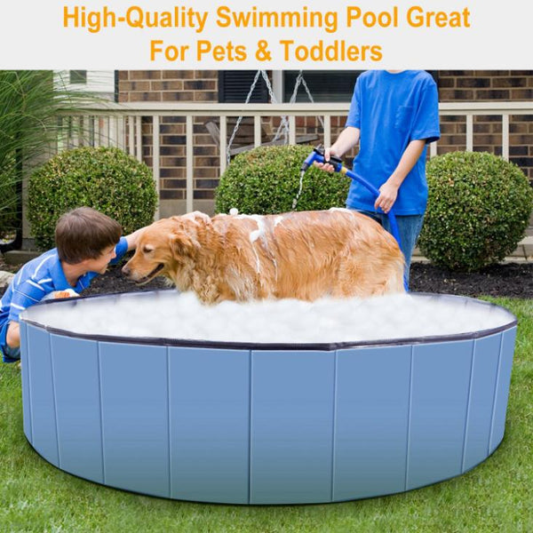 Foldable Pet Kiddie Baby Swimming Pool Dog Swim Bathing Tub Playmat Kids Pools 4 FT