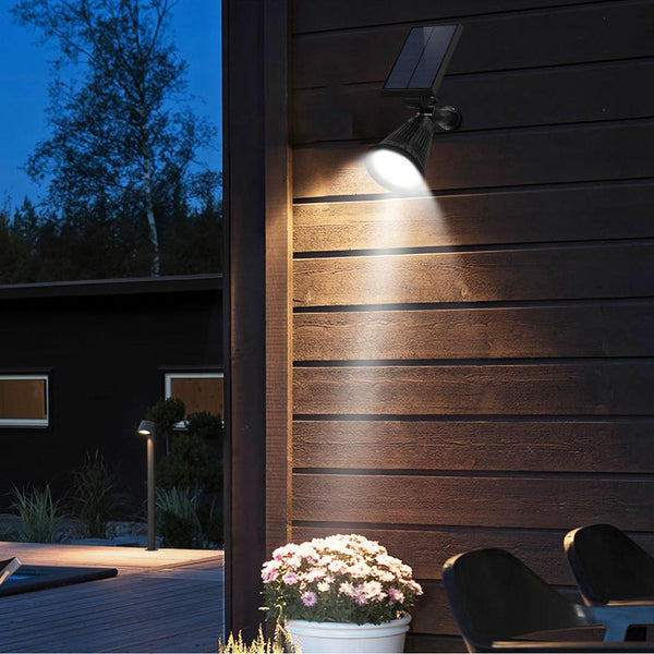 2 Pack Solar Spotlight Outdoor Dusk To Dawn Light Wall Path Lawn Garden Lamp