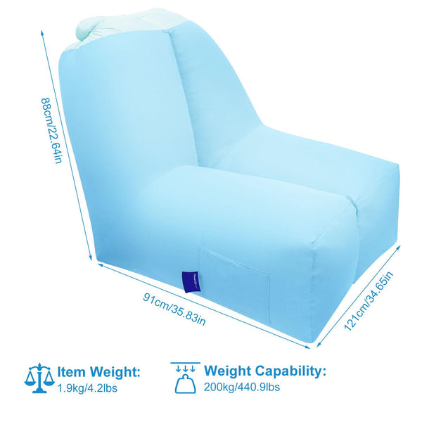 Inflatable Lounger Air Sofa Chair Couch Waterproof Anti-Leaking Lakeside Beach Camping