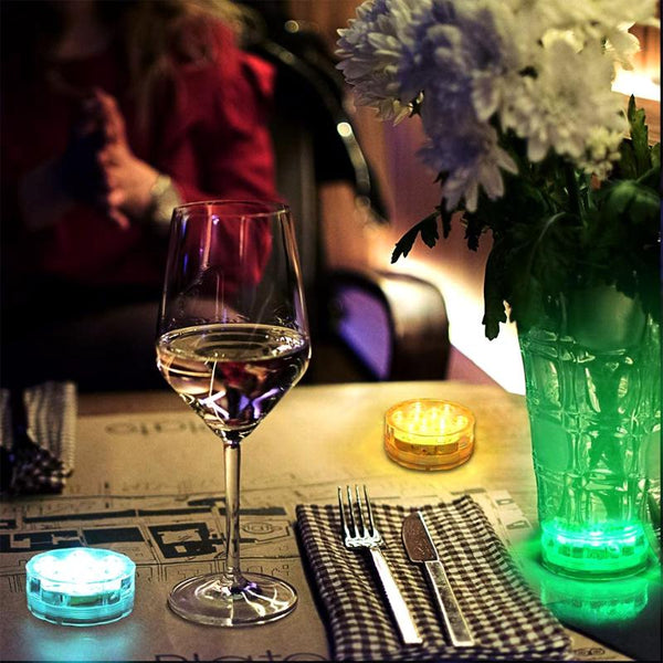 4Pcs Submersible RGB LED Lights Waterproof Underwater Color Changing Remote Control