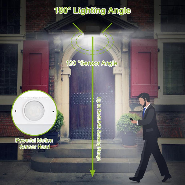 Solar Wall Lights Outdoor 16LEDs Stair Lamps Motion Sensor Night Lamps Wall Mount