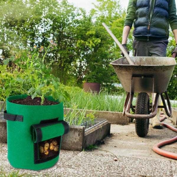 2Pack Plant Growing Bags Potato Vegetable Planter Bags Breathable Planting Fabric Pots w/ Harvest Window 5Gallons