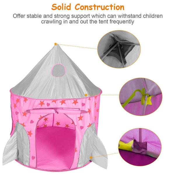 3 In 1 Child Crawl Tunnel Tent Kids Play Ball Pit Set Foldable Play House Pop-up