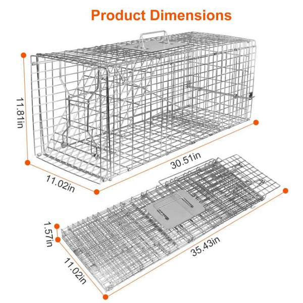 Medium Size Humane Trap Cage Catch Release Live Animal Rodent Cage Collapsible