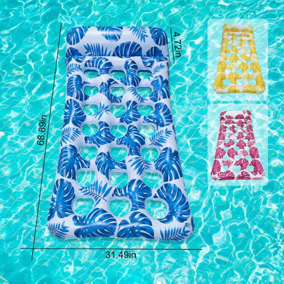 3 Pack Inflatable Pool Float Raft Water Lounge 330lbs Load-Bearing Mattress with Headrest for Adult Swimming Pool Toy Party Beach
