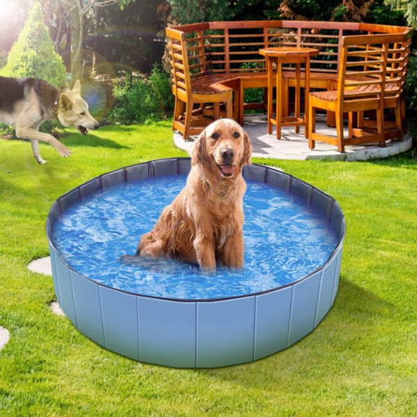 Foldable Pet Kiddie Baby Swimming Pool Dog Swim Bathing Tub Playmat Kids Pools 4 FT