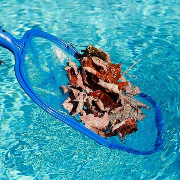 Swinging Pool Skimmer Cleaner Mesh Net Leaf Cleaning Scoop Pool Leaf Rake Debris Skimmer w/ Fine Mesh 4 Telescopic Pole Sections For Swimming Pools Ho